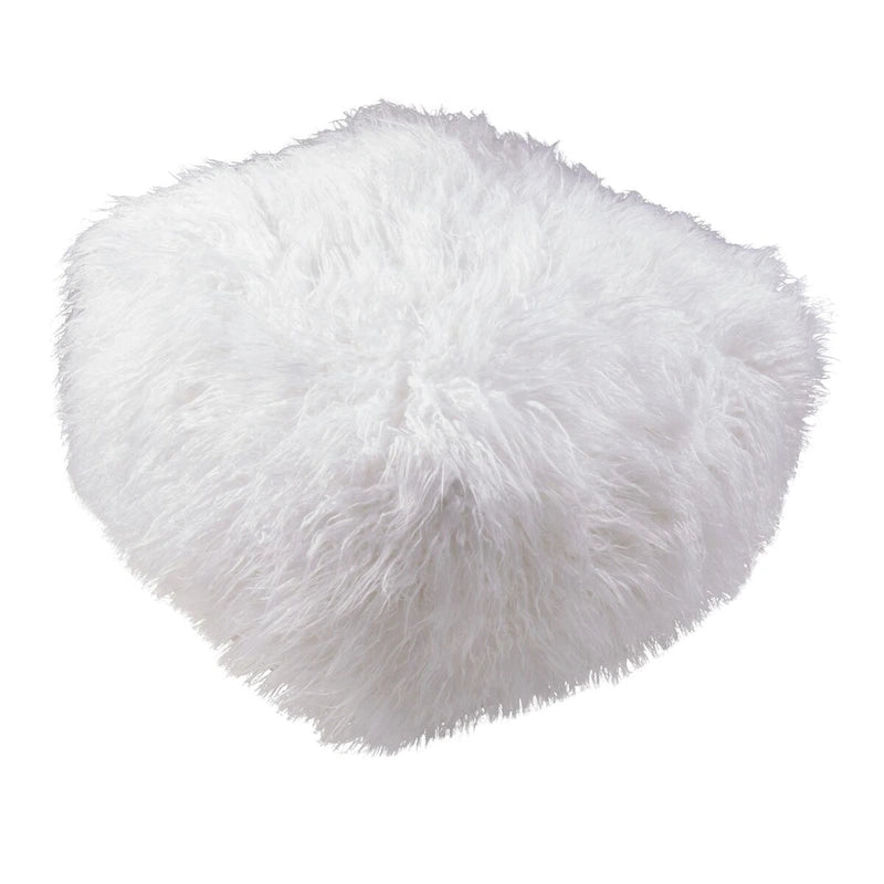 Pouf en fausse fourrure