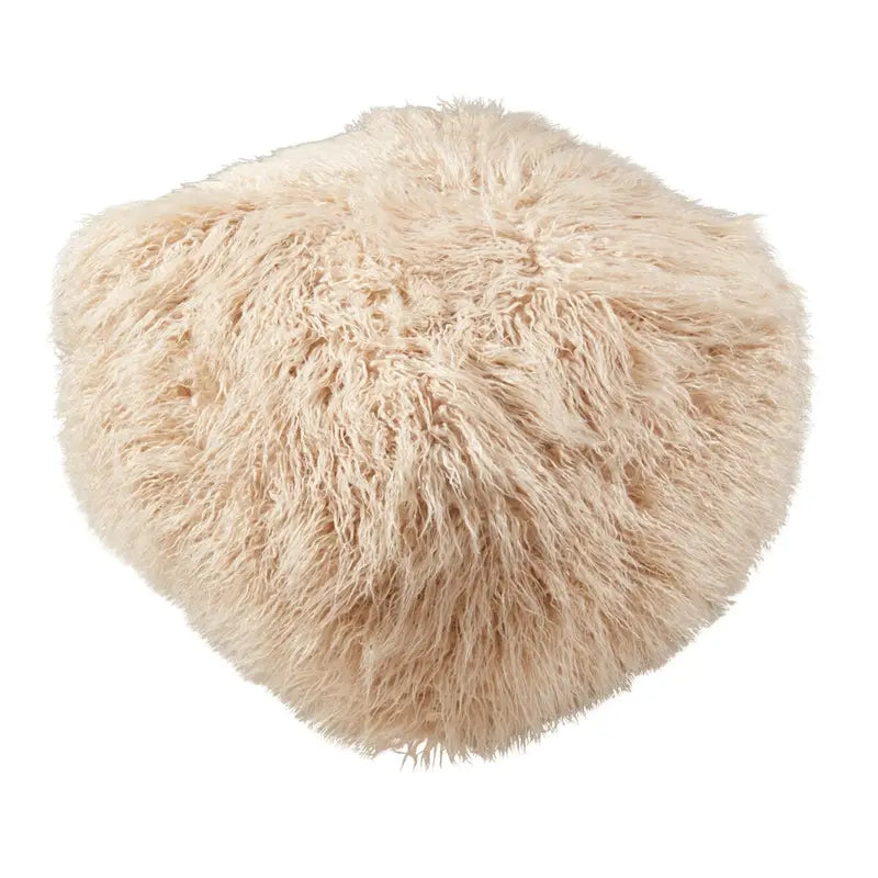 Pouf en fausse fourrure