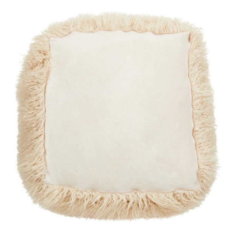Pouf en fausse fourrure