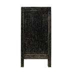 Zweitüriger Schrank in Used-Schwarz – 39x18x35 in.