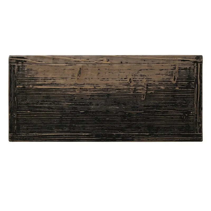 Zweitüriger Schrank in Used-Schwarz – 39x18x35 in.