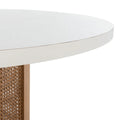 Ronde eettafel van riet, 47W x 47D x 29H