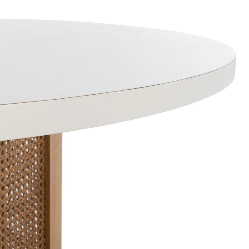 Mesa de comedor redonda de ratán de 47W x 47D x 29H