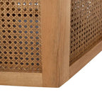 Ronde eettafel van riet, 47W x 47D x 29H