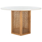 Ronde eettafel van riet, 47W x 47D x 29H