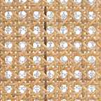 Ronde eettafel van riet, 47W x 47D x 29H