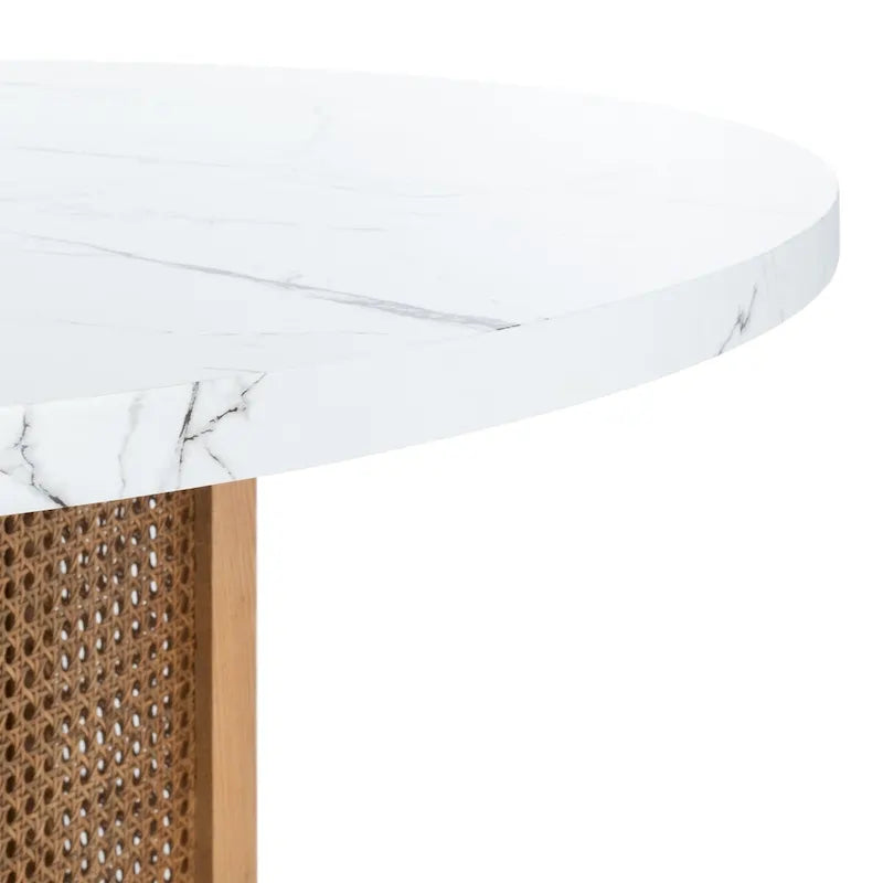 Ronde eettafel van riet, 47W x 47D x 29H