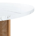 Ronde eettafel van riet, 47W x 47D x 29H
