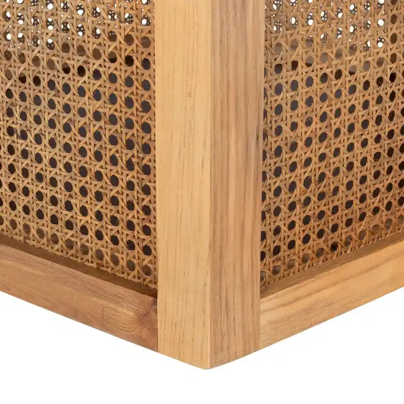 Ronde eettafel van riet, 47W x 47D x 29H