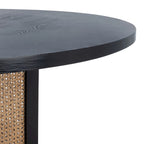 Ronde eettafel van riet, 47W x 47D x 29H