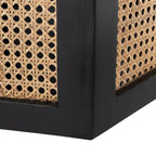 Ronde eettafel van riet, 47W x 47D x 29H