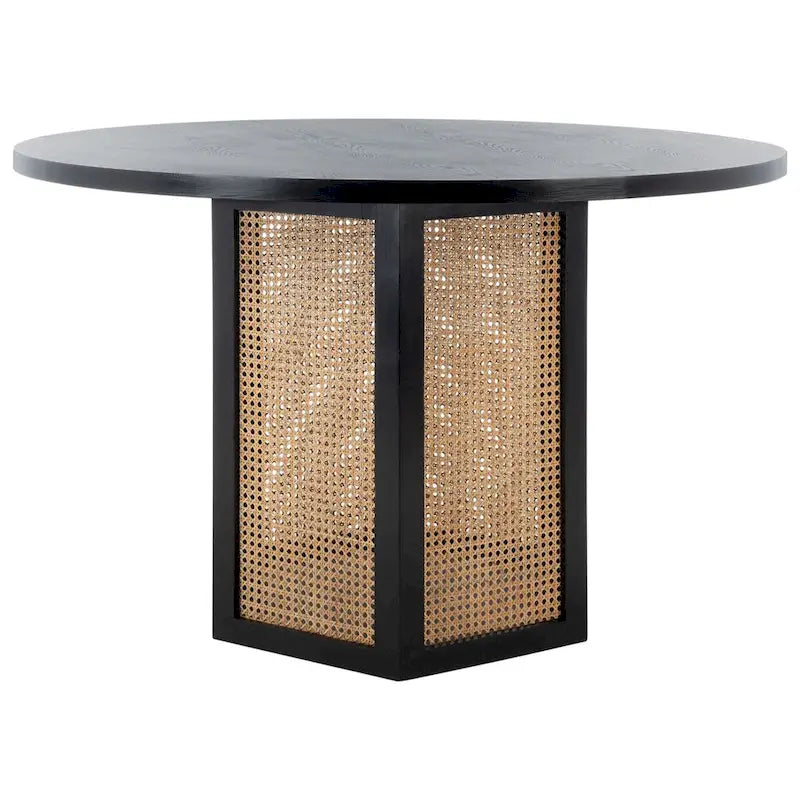 Ronde eettafel van riet, 47W x 47D x 29H