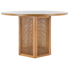 Ronde eettafel van riet, 47W x 47D x 29H