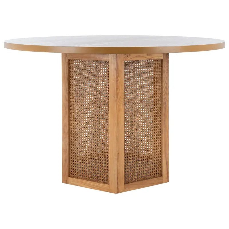 Ronde eettafel van riet, 47W x 47D x 29H